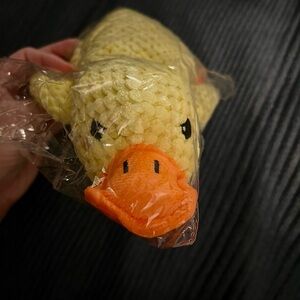 Cheerful Yellow Duck Dog Toy